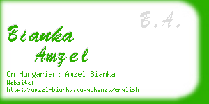 bianka amzel business card